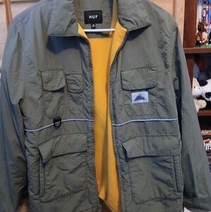 HUF Military Field Jacket Green Yellow Durable Design